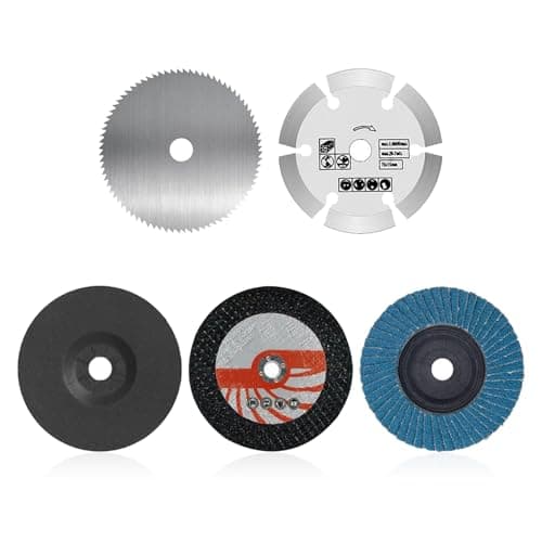 Image of 75mm Cutting Disc,5Pcs 3" Circular Saw Blades for 10mm Bore Grinder,Angle Grinder Cutting Discs,Sanding Pads Tool,Air Tool Cutting Discs for Wood,Laminate,Gypsum Board,Plastic,Masonry,Metal