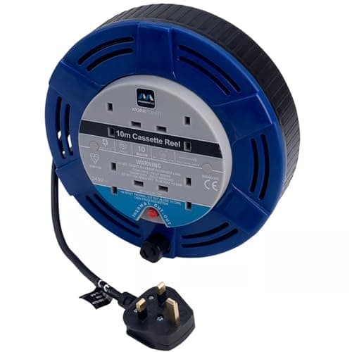 Image of MCT1010/4BL Four Socket 10A Cassette Cable Reel with Thermal Cut-Out, 10 Metres, Blue