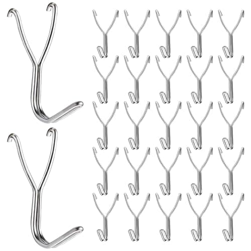 Image of MOROBOR Pegboard Hooks, 100Pcs 20mm Hook of Stainless Steel Peg Hook for Kitchen Garage Storage, Accessories, Workbench Tools, Craft Supplies, Jewelry