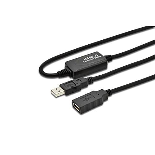 Image of DIGITUS Active USB 2.0 extension cable - Repeater cable - USB A male to female - 10 m - 480 Mbit/s - Plug & Play - Power supply via USB - Black