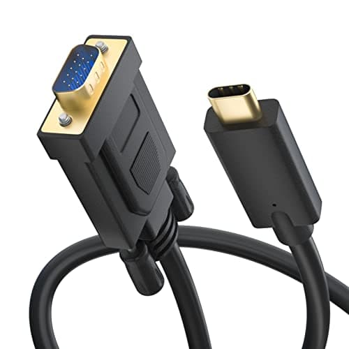 Image of BolAAzuL USB C to VGA Cable 6FT, USB Type C/Thunderbolt 3 to VGA Adapter Cable Male to Male Compatible for MacBook Pro 2019/2018/2017, Samsung Galaxy S9/S8, Surface Book 2, Dell XPS 13/15, Pixelbook