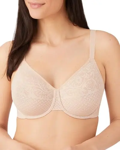 Image of Wacoal Women's Visual Effects Underwired Minimiser Bra, Sand, 36D