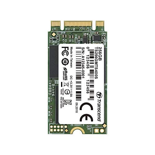 Image of Transcend MTS400S 256 GB M.2 2242 SATA III 6 Gb/s Internal Solid State Drive (SSD) MLC NAND (TS256GMTS400S)
