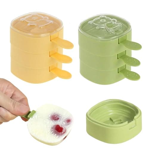 Image of 6 Pcs Ice Lolly Moulds, Reusable Silicone Ice Lolly Molds with Sticks, BPA Free Ice Popsicle Mould, Ice Cream Mould with Non-Spill Lid, Perfect for DIY Dessert, Cake Pops, Ice Pop Moulds