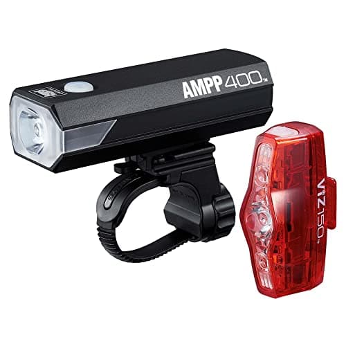 Image of Cateye Ampp 400/ViZ 100 Front & Rear Cycling Light Set