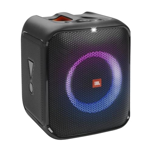 Image of JBL PartyBox Encore in Black - Portable and Rollable Bluetooth Party Speaker with Light Effects - Splashproof Mobile Karaoke Box