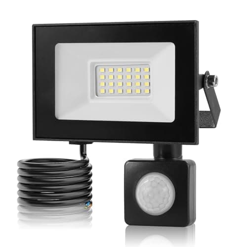 Image of 20W Security Lights with PIR Motion Sensor,IR Remote Control,2000LM 3000K Super Bright LED Floodlights Outdoor,IP66 Waterproof Spotlight,Ultra Thin Wall Lights for Garden Garage Yard Doorways