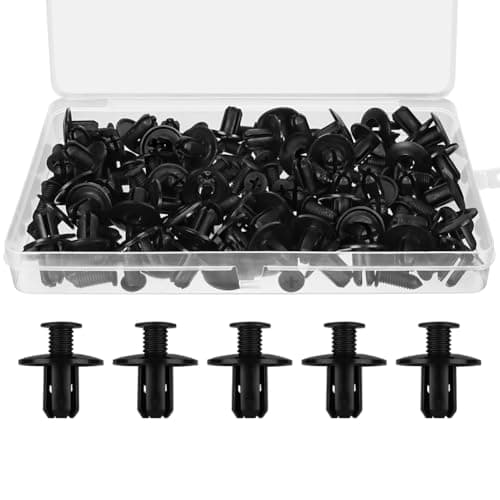 Image of Adiwo Plastic Rivet Fasteners, 60 PCS Car Body Retainer Clips Set, 8mm Expansion Rivets Plastic, Push Type Retainer Clips, Bumper Clips, Universal Automobile Trim Panel Clip