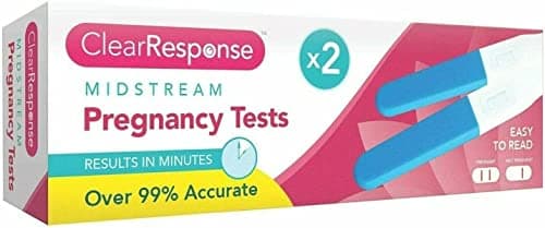 Image of Clear Response midstream Pregnancy Test 2 Pack, 99% Accurate, Faster Than a Minute