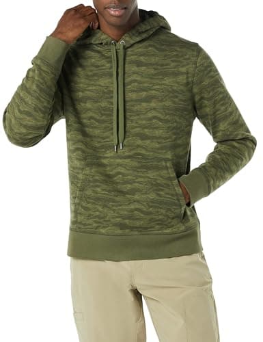 Image of Amazon Essentials Men's Pullover Sweatshirt Hoodie (Available in Big & Tall), Green Abstract Camo, XXL