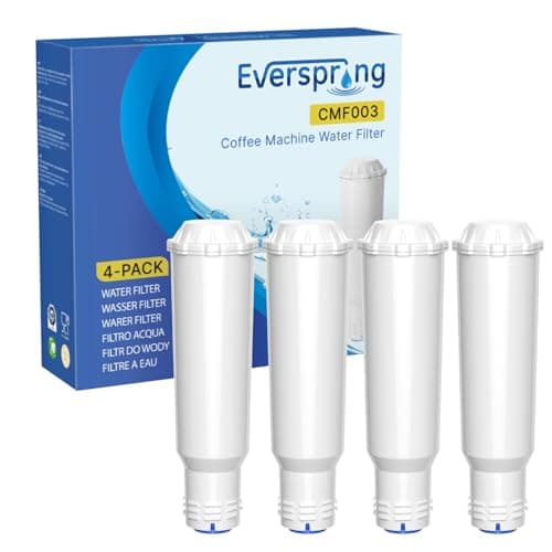 Image of EVERSPRING Coffee Machines Water Filter Replacement for Melitta Water Filter Cartridge, Compatible with Krups F088 Pro Aqua, Fits Nivona, Bosch, Siemens, AEG Coffee Makers, 4 Pack