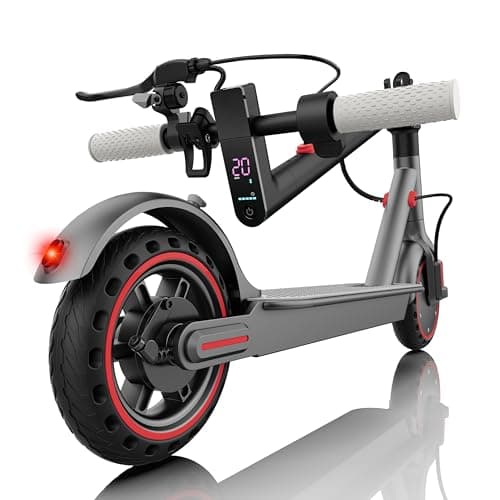 Image of Electric Scooters Adult, Electric Scooter 350W with 8.5" Solid Tires, Max Speed 25KM/H and 25-30KM Range, Foldable E Scooter, Double Braking System, 120KG Load, APP Control