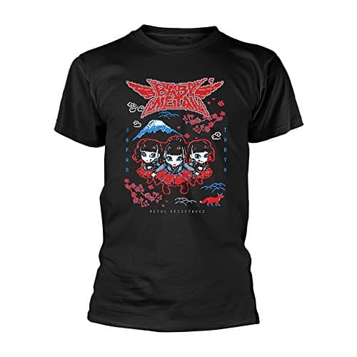Image of Babymetal Pixel Tokyo Official Tee T-Shirt Mens Unisex (Small) Black