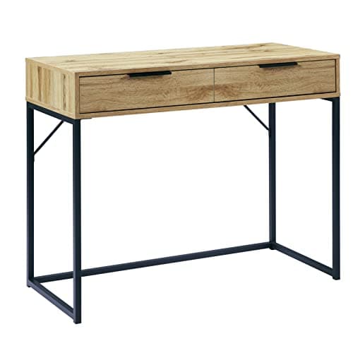 Image of Julian Bowen Bali 2 Drawer Dressing Table/Desk - Oak Tables