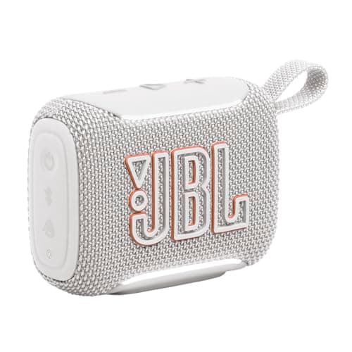 Image of JBL GO 5 Ultra-Portable Bluetooth Speaker with Big JBL Pro Sound and Punchy Bass, AirTouch Pairing, Waterproof Design and 10-Hour Playtime, White