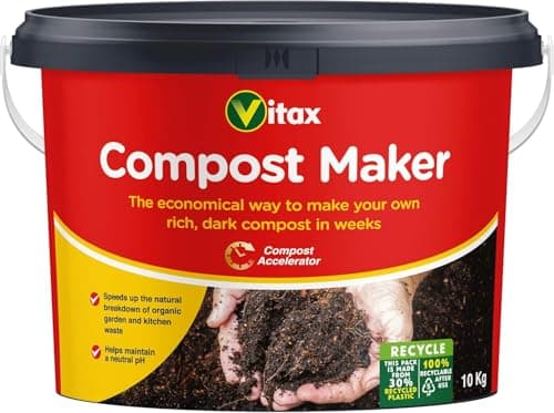 Image of Vitax Compost Maker 10kg Bulk Pack – Professional Compost Accelerator – Speeds Up Organic Waste Breakdown – High-Strength Garden Waste Digester for Rich Dark Soil – Treats Large Grass & Scraps