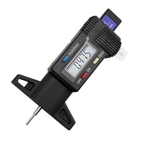 Image of Nartel® Tyre Tread Depth Gauge - 0-25.4mm/1Inch Portable Tread Depth Checker Tyre Depth Measure with LCD Display for Cars, Vans, Trucks