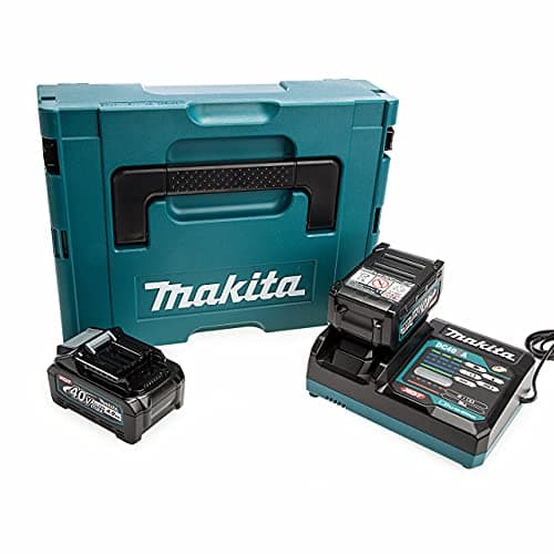 Image of Makita 191K01-6 40V Max Li-ion XGT MKP 4.0 Ah Power Source Kit Complete with 2 x 4.0 ah Batteries and Fast Charger Supplied in a Makpac Case