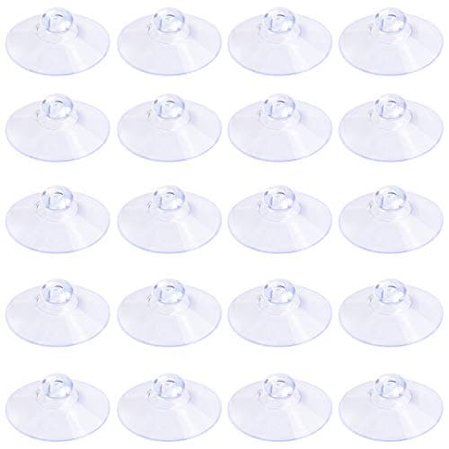 Image of Pawfly 20 Pack Clear Suction Cups 3 cm PVC Plastic Sucker Without Hooks for Home Decoration and Organization