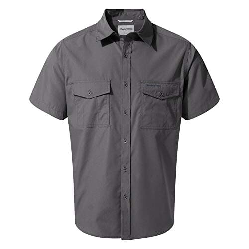 Image of Craghoppers Men's Kiwi Short Sleeved Shirt Anti-Insect Trail Top Ombre Blue L