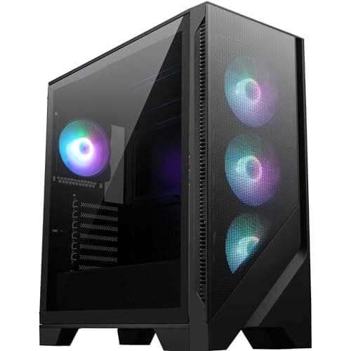 Image of MSI MAG FORGE 320R AIRFLOW Mid-Tower PC Case - ATX Capacity, RTX 40 GPU Support, ARGB Fans, Magnetic Dust Filters, Tempered Glass, 1-6 ARGB Control Board, USB 3.2 Gen 1 Type-A