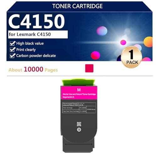 Image of C4150 24B6516 24B6517 24B6518 24B6519 High Capacity Toner Cartridge Compatible for Lexmark C4150 Printers, Various Specifications Available,Magenta
