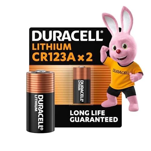 Image of DURACELL CR123 (2 Pack) High Power Lithium Battery 3V (CR123A / CR17345) – Long life guarantee – For Cameras, Flashlights, Smoke Detectors & Small Devices – 10–Year Storage Guarantee - Leak Prevention