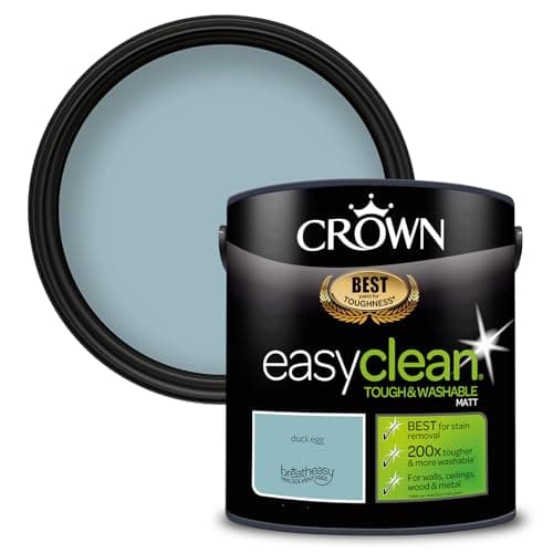 Image of Crown Duck Egg - Tough & Washable - Matt Emulsion Paint - Stain Resistant - Duck Egg Paint - 2.5L
