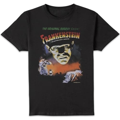 Image of Universal Monsters Frankenstein Vintage Poster Men's T-Shirt - Black 3XL