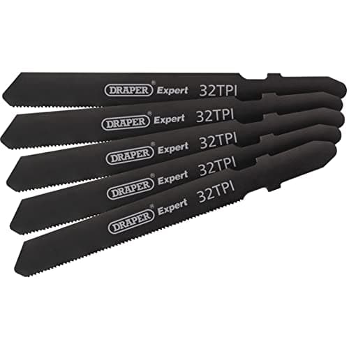 Image of Draper 81731 Expert 5 Piece DT118G 92mm Jigsaw Blade Set, 230 V, Black, 92 mm