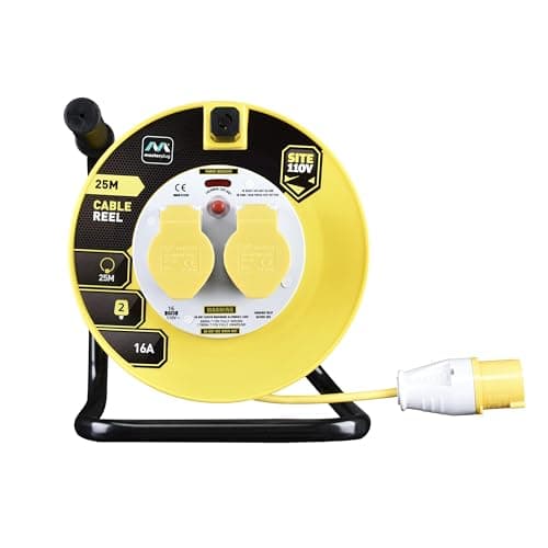 Image of Masterplug 110 Volts Site Power Two Socket Cable Reel, 25 Metre