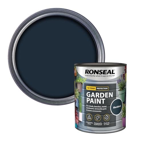 Image of RONSEAL RSLGPBLKB750 GPBLKB750 Garden Paint Black Bird 750ml, 750 ml