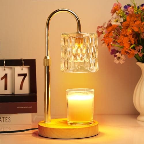 Image of Scented Candle Warmer Lamp with Timer, Adjustable Height & Stepless Dimmable – Birthday Gifts for Women/Mum, Home Decor Bedroom Essentials
