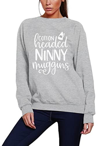 Image of Cotton Headed Ninny Muggins - Funny Christmas Movie Elf Buddy - Youth & Womens Sweatshirt - Christmas Xmas Day Outfit XS Grey