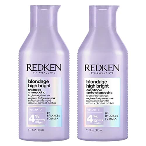 Image of REDKEN Blondage High Bright, Shampoo & Conditioner Duo Set, For Darkened And Dulling Blonde Hair, 300 ml