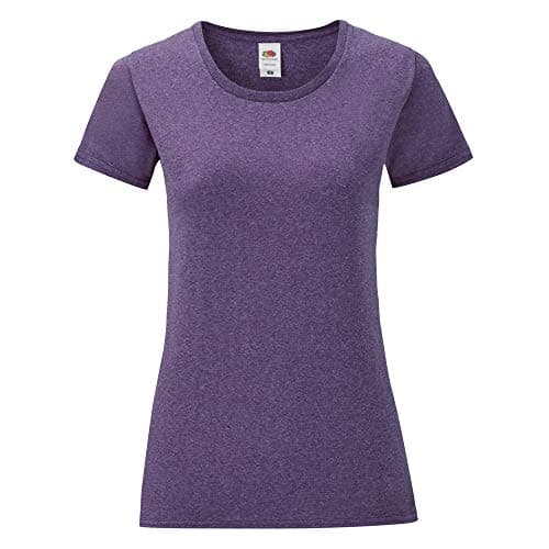 Image of Fruit of the Loom Womens/Ladies Iconic T-Shirt (S) (Heather Purple)