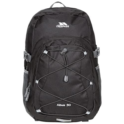 Image of Trespass Mens Backpack Albus - Perfect Rucksack for School Hiking Camping or Work, 30 Litre with Padded Straps, Multi Function With Internal Pockets