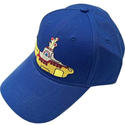 Image of The Beatles Baseball Cap Yellow Submarine Band Logo Official Mid Blue One Size