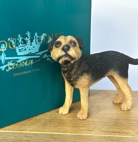 Image of LEONARDO Collection Border Terrier figurine in quality gift box