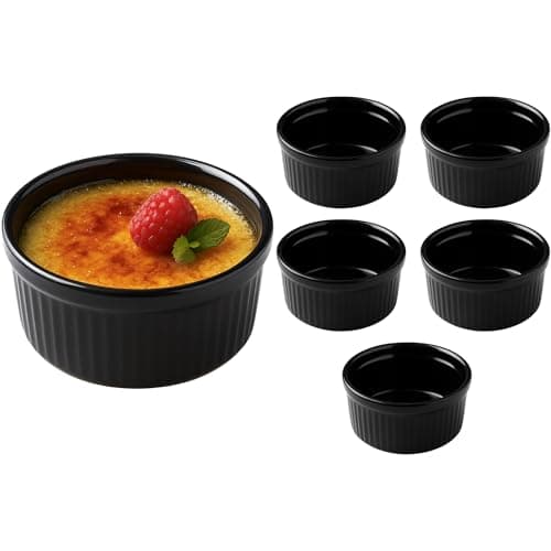 Image of GenWare Porcelain Ramekins 9.5cm Black, SPS9-BL, Pack of 6