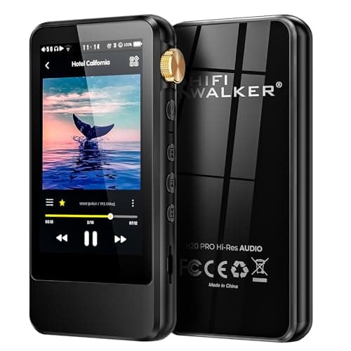 Image of HIFI WALKER H20 Pro Hi-Res MP3 Player with Bluetooth, Dual DAC, 3.2" Touch Screen, DSD256/32bit 192kHz, aptX/LDAC, 3.5mm & 4.4mm Output, Portable Digital Audio Player with 128GB SD Card