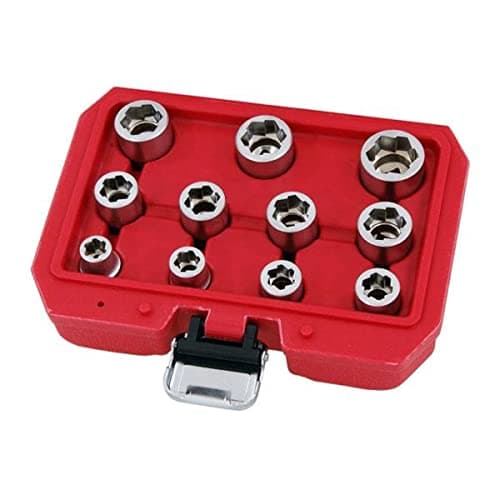 Image of Neilsen CT1891 11pc Bolt Extractor Set | 3/8" Drive | Sizes 8-19mm | Ideal for Damaged or Rounded Nuts and Bolts