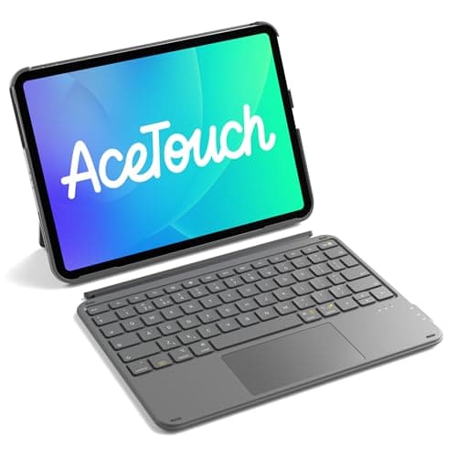 Image of Inateck Ultralight Keyboard Case with Touchpad for iPad A16 11th Gen 2025/10th Gen 2022 (11/10.9 inch), Detachable Keyboard for iPad Air 11" M4 2026/M3/M2, Air 5/4, Pro 11" 4/3/2/1, UK Layout, Gray