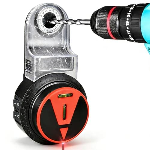 Image of Uadme Drill Dust Collector with Line Laser and Suction Cup, Type-C Rechargeable, Powerful Vacuum Suction, Dust Extractor Electronic Vacuum for Picture Hanging, Painting, Home Renovations