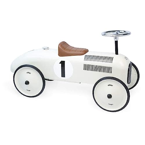 Image of Vilac Metal Children's Car with Retro Design, Cream