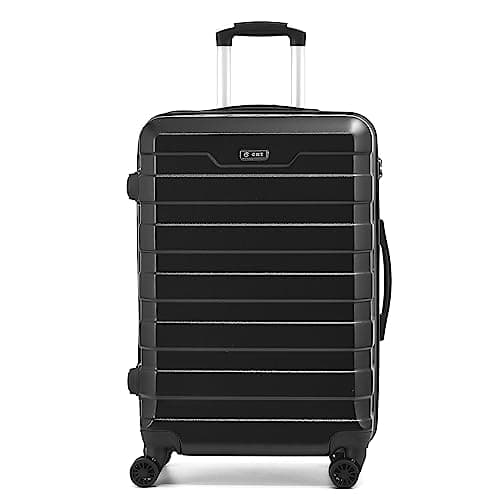Image of RMW Suitcase Large Medium Cabin Size | Hard Shell | Lightweight | 4 Dual Spinner Wheels | Trolley Luggage Suitcase | Hold Check in Luggage | TSA Combination Lock (Black, Medium 24")