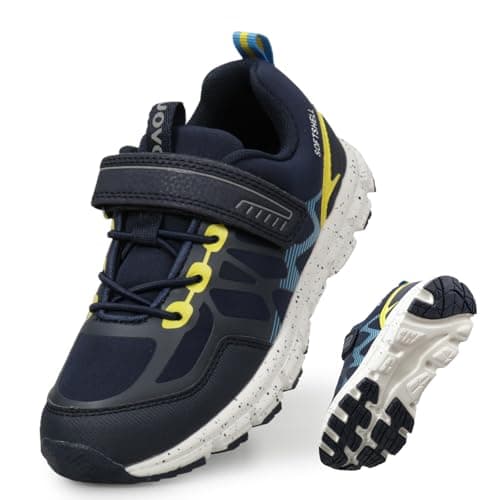 Image of Boys Trainers Kids Running Shoes Walking Shoes Low-Top Sneakers Children Water Resistant Trekking Hiking Footwear Blue Size 5.5UK 39EU