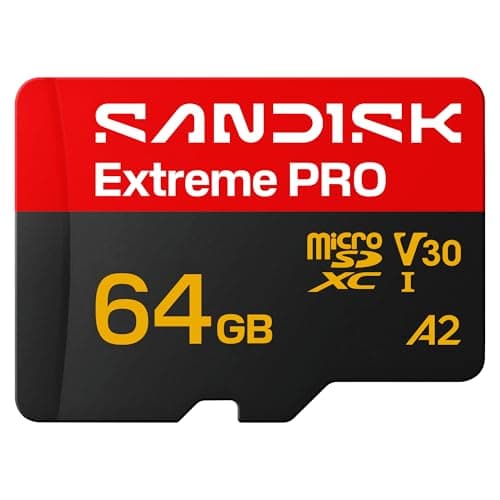 Image of SANDISK Extreme PRO microSDXC 64GB, UHS-I + SD Adapter (up to 200MB/s read, 90MB/s write speed, 5K, 3K, 4K UHD, C10, V30, U3, A2) For Action Cams, Drones, Android devices, Laptops