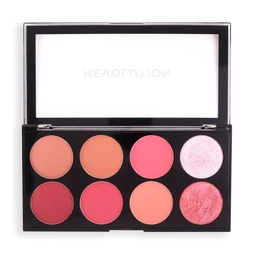 Image of Revolution Beauty London, Ultra, Blush Palette, Sugar & Spice, 8 Shades,12.8g