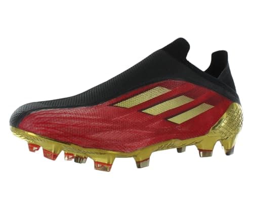 Image of adidas Unisex-Adult X Speedflow Messi.3 Firm Ground Soccer Shoe, Vivid Red/Gold Metallic/Core Black, 5.5